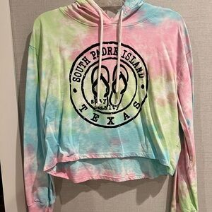 Tie-Dye Hoodie with South Padre Island Print
